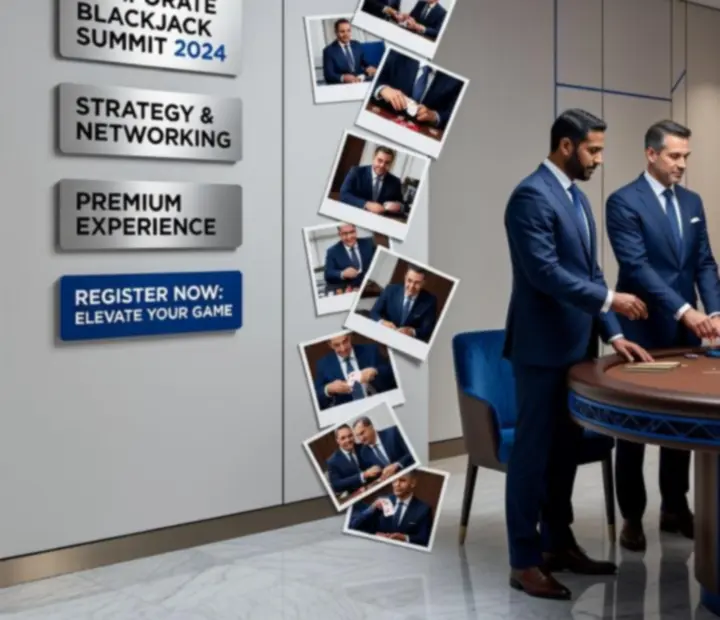 Elegancka aranżacja stołu blackjack podczas wydarzenia firmowego
